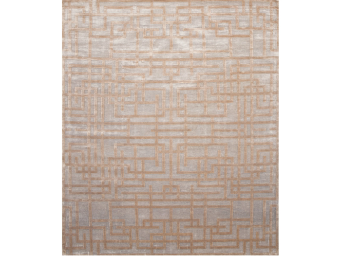 CHAPLIN LATTE - Rectangular handmade silk rug _ Edition Bougainville